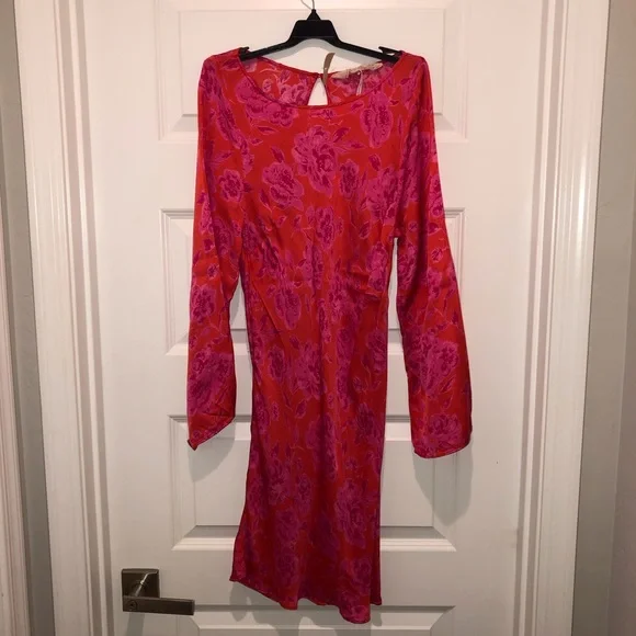Jen’s Pirate Booty x Free People Nikki Red/Pink Mini Dress Gown sz M